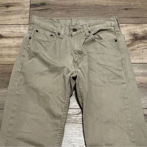 Men's Levis 505 Regular Fit Denim Jeans 30x32 Tan Beige Modern Cotton White Tab